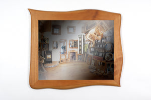 40x50 cm Holzrahmen mit Spiegel ausKirsche